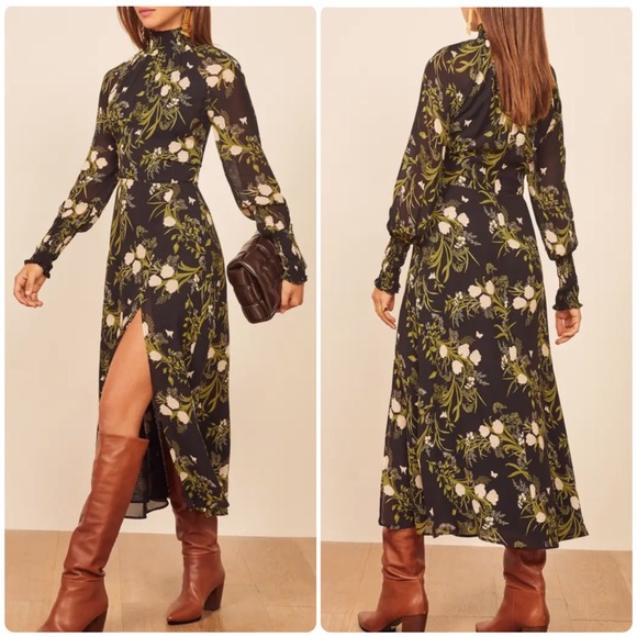 REFORMATION Valentin Midi Dress Anastasia - Picture 1 of 14